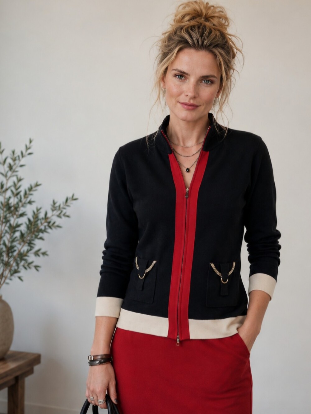 100% Cotton Knit Sweater Jacket